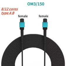 30~100M Aarmord Fiber Jumper OM3 MPO Female-MPO Female 8 12 cores Mutimode Cable picture