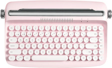 B303 Wireless Retro Typewriter Bluetooth Keyboard (Baby Pink) New picture