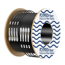 FLYPROFiber OM3 LC to LC Fiber Optic Cable 50m 164ft 4-Core Outdoor Armored picture