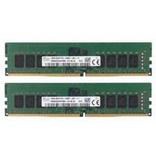 Hynix 32GB 2X16GB DDR4 2400MHz PC4-19200 2RX8 UDIMM Memory Ram HMA82GU6AFR8N-UH picture