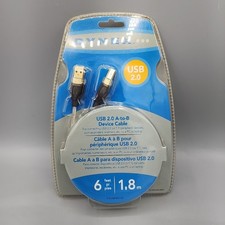 Dynex USB 2.0 A-to-B 6 ft Device Cable In Original Sealed Package picture