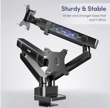 Dual Monitor Arm Mount Adjustable Vesa Compatible 360° Rotation picture