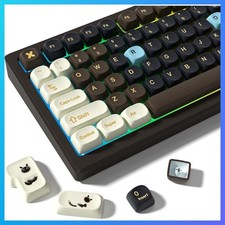 MOA Profile PBT Keycaps,132 Keys Janese Style Keycap Set with Cute Icons, Dye-Su picture