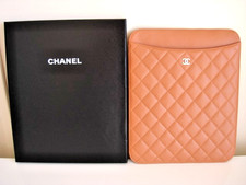 Chanel Caramel Quilted Leather iPad tablet holder cover case w/box new authentic picture