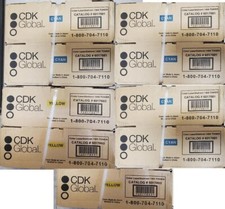 9 Genuine Sealed CDK Global 6017883 Yellow 6017881 Cyan Toners Laserstation 1400 picture