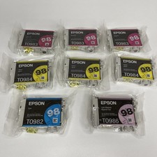 Epson 98 Lot Of 8 Ink Cartridges New Unknown Exp Date picture