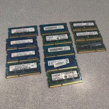 LOT OF 12 4x2GB 5x4GB 3x8GB Laptop Ram DDR3 Ramaxel Hynix Crucial Samsung picture