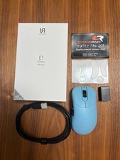 Vaxee E1 Wireless Gaming Mouse Blue with Replacement Corepad Skatez Pro Used picture