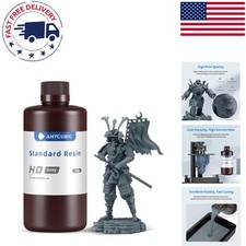 High Precision HD Grey 3D Printer Resin, Quick Curing - 1kg for All LCD Printers picture