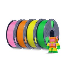 SUNLU High Speed PLA Filament 1.75mm, 4kg, Orange+Yellow+Pink+Green picture