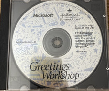 Microsoft Greetings Workshop PC CD Rom Software-Rare Vintage-SHIPS N 24 HOURS picture