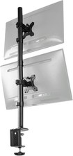 VIVO Dual Vertically Stacked Monitor Desk Mount, Extra Tall Adjustable Black  picture