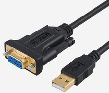 CableCreation USB to RS232 Adapter with PL2303 Chipset, 6.6FT / 2M, Black  picture