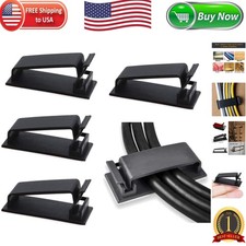 Mess-Free Cable Management Clutter Solution - 50 Self-Adhesive Clips Set picture