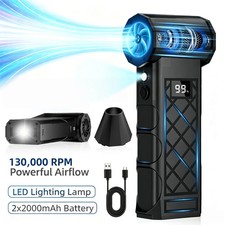 Electric Air Duster,130000RPM Compressed Air Duster with 2 LED&Screen for PC,g picture