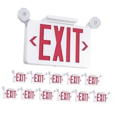 Exit Sign with Emergency Light, Battery Backup 12 Pack picture