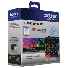 Brother Genuine LC30333PKS 3-Pack, Super High-yield INKvestment Tank Printer Ink picture