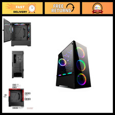Tempered Glass Gaming PC Case, USB 3.0, E-ATX/ATX/mATX/ITX Compatible, Customiza picture