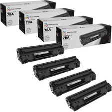 LD 4pk Comp Black Laser Toner for HP CE278A 78A LaserJet M1539dnf M1536dnf 278 picture
