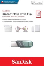 SanDisk iXpand Flash Drive Flip USB3.1 64GB/128GB For Backup your iPhone -UK picture