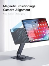 GRAY - HAGIBIS MAGNETIC IPAD STAND WITH USB C DOCKING STATION, 360° ROTATABLE picture