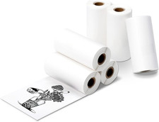 6 Roll Mini Sticker Printer Photo Paper 57 X 30Mm Thermal Sticker Paper picture