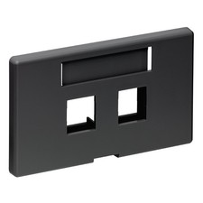 Leviton 2-Port QuickPort Furniture Faceplate Black picture