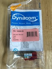 Dynacom 10606K-RD RED Cat6 Modular Keystone Jack Lot Of 12  picture