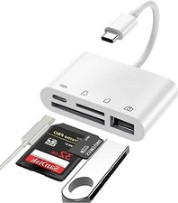 FLEAVER 4 in 1 USB C Camera Memory Card Reader Type C SD TF Card Reader Adapter picture