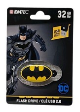 Batman 32 GB USB Flash Drive 2.0 Emtec Keychain DC Comics WB Sheild New picture
