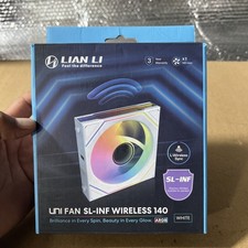 New in open box. Lian Li UNI FAN SL-INF Wireless 140 - White, RGB, Reverse Blade picture