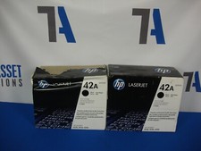 LOT OF 2 NEW UNUSED GENUINE OEM HP 42A Q5942A BLACK LASERJET TONER CARTRIDGES picture