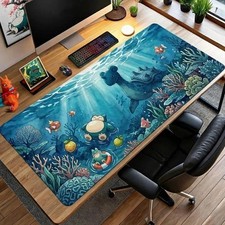 Snorlax Relaxing Mouse Pad Floating Pokémoon Scene with Gyarados Accessories picture