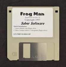 Vintage 1997 Frog Man by Saber Software Floppy Disk picture