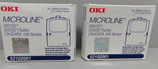 Lot of 2 OKI 52102001 Black Ribbon Cartridge Microline 320 321 Turbo 100 Series picture