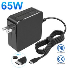 USB C Charger 65W C AC Adapter Universal Type C Laptop Black Power Supply US picture