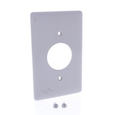 Hubbell NP7GY Gray 1-Gang 1.406in. Outlet Unbreakable Standard Wallplate Cover picture