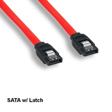 3 Feet SATA Cable with Latch 7 Pin 6 Gbps Straight Connector for PC HDD Data picture