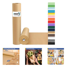 Brown Kraft Paper Roll 17.5x1200 inches for Crafts Packing Gift Wrap Art picture