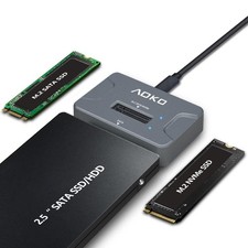 AOKO NVMe to USB 3.2(10Gbps) SSD Reader Docking Station – Portable M.2 SSD to... picture