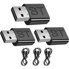 3PCS 2-in-1 USB Bluetooth 5.0 Transmitter Receiver AUX Adapter For TV/PC/Car picture