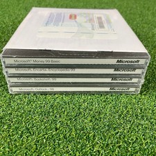 Microsoft Money 99, Encarta 99, Bookshelf 99 Outlook 98 Bundle New/Sealed picture