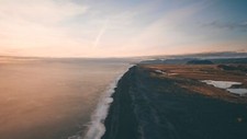 Landscape nature sea black sand sunset vik iceland Custom Gaming Mat Desk picture