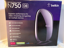Belkin N750 DB Dual-Band Router 450 Mbps, 5-Port Ethernet, Black picture