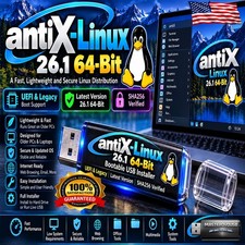 antiX Linux 26.1 64-Bit Bootable USB Installer | UEFI & Legacy | Latest Version picture