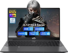 NIMO 15.6 IPS FHD Laptop Intel 6 Core i3-1215U 8GB RAM 256GB SSD 4.4GHz Wi-Fi 6 picture