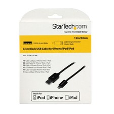 StarTech USBLT30CMB 0.3m Lightning USB-A Cable picture
