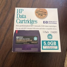 C4429D HP Data Cartridges 5 Pack: Preformatted HP Colorado 5GB - Travan Tape New picture