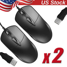 USB 2.0 Optical Wired Scroll Wheel Mouse PC Laptop Notebook Desktop Black Mice picture