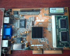 AGP card ASUS AGP-V264GT3 Rev 1.02 S-Video 84803084 4MB VGA DVI1201 picture